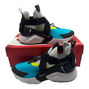Nike Air Huarache City GS Shoes Youth 6 Womens 7.5 Blue Fury Black Volt Sneakers